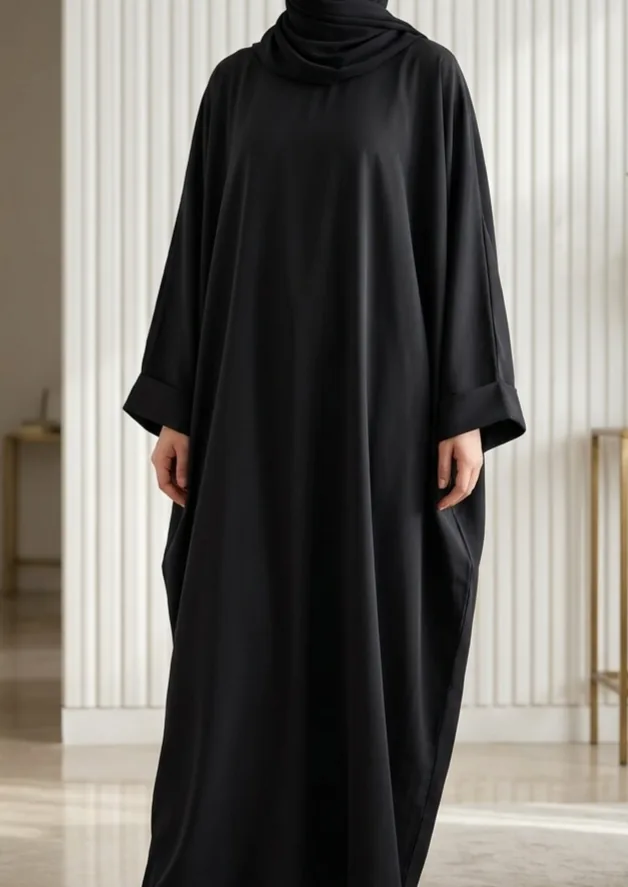 Classic noir farasha abaya